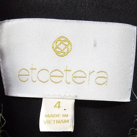 Etcetera Blue Multicolor Tweed Herringbone Single Breasted Blazer Size 4 - Picture 10 of 13